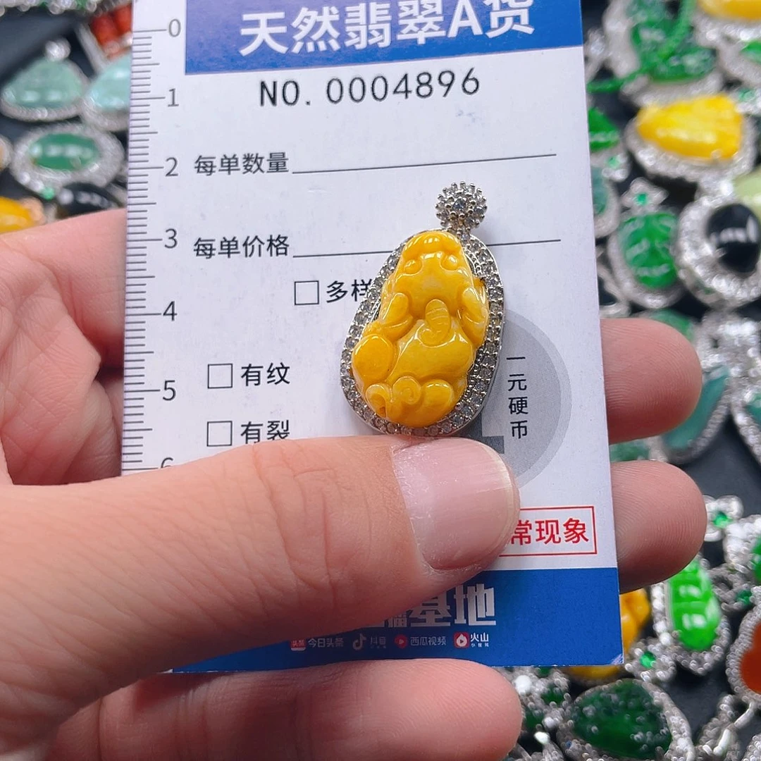 翡翠未镶嵌吊坠(不含链)