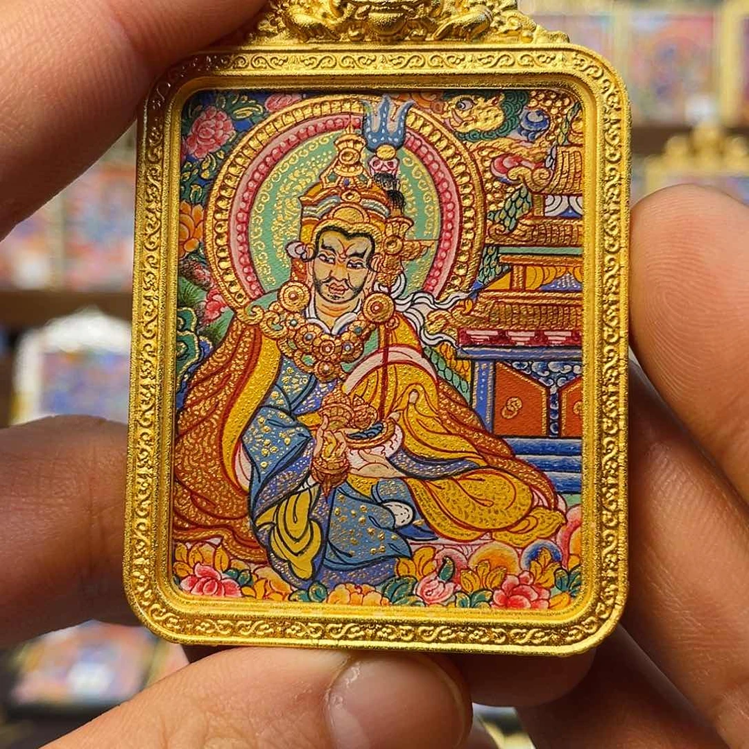 吊坠热贡纯手绘连花生大师