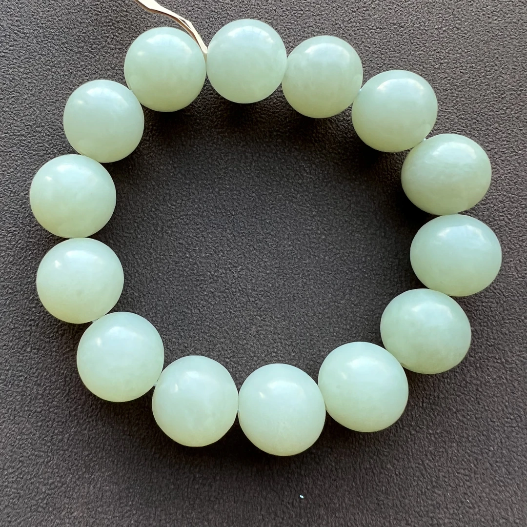 卡16和田玉且末料青白手串ZZJ161-2