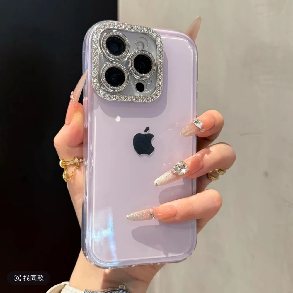 高颜值果冻精孔适用iPhone16promax手机壳苹果14新款15pro高级13