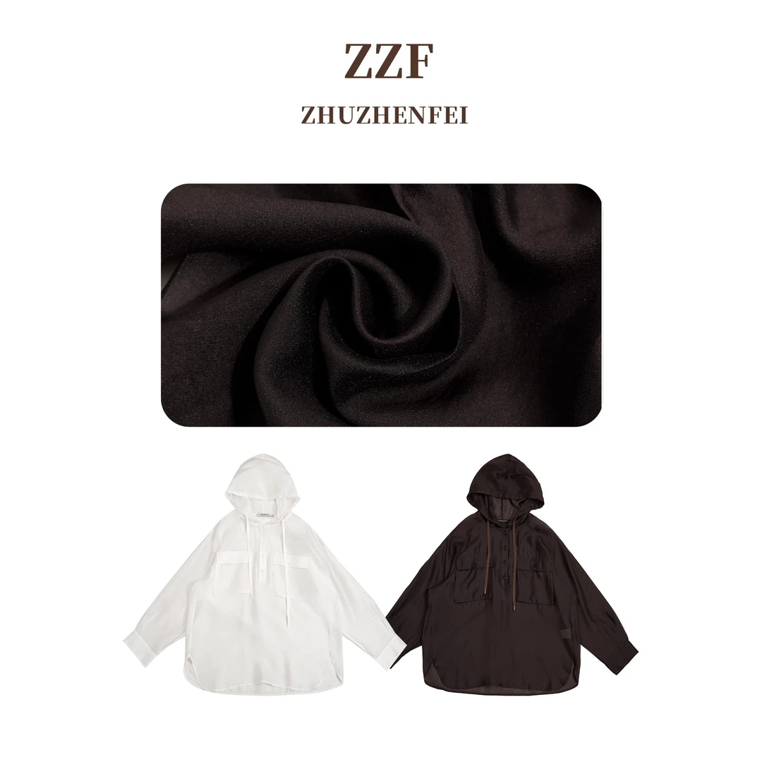 设计师原创新款休闲百搭时尚简约宽松显瘦套头帽衫Z352043