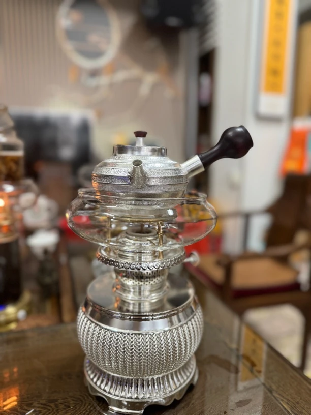 镀银的烧水壶高端工夫茶具烧水壶煮水耐高温玻璃茶炉