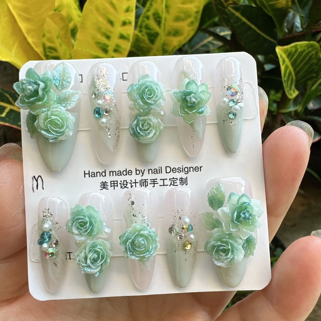 （直播间专享）（孤品捡漏！No退换）渐变高级中长款穿戴甲