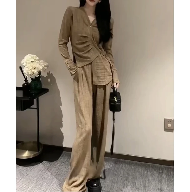 2025新款韩版时尚休闲百搭气质长袖春季套装女FJ21703