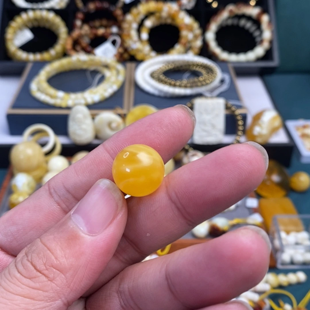 裸石蜜蜡未镶嵌16mm圆珠