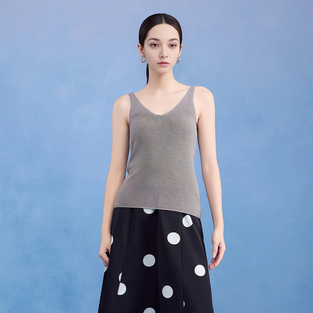 【马天奴】显瘦内搭通勤修身型凉感扭绳背心宽松百搭吊带VDSD19SWH0