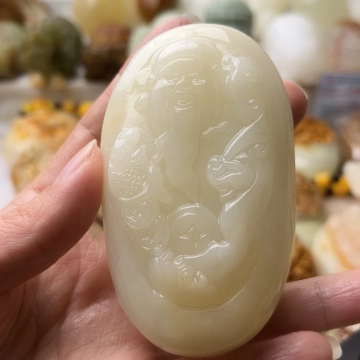 石材古青石不退换财神