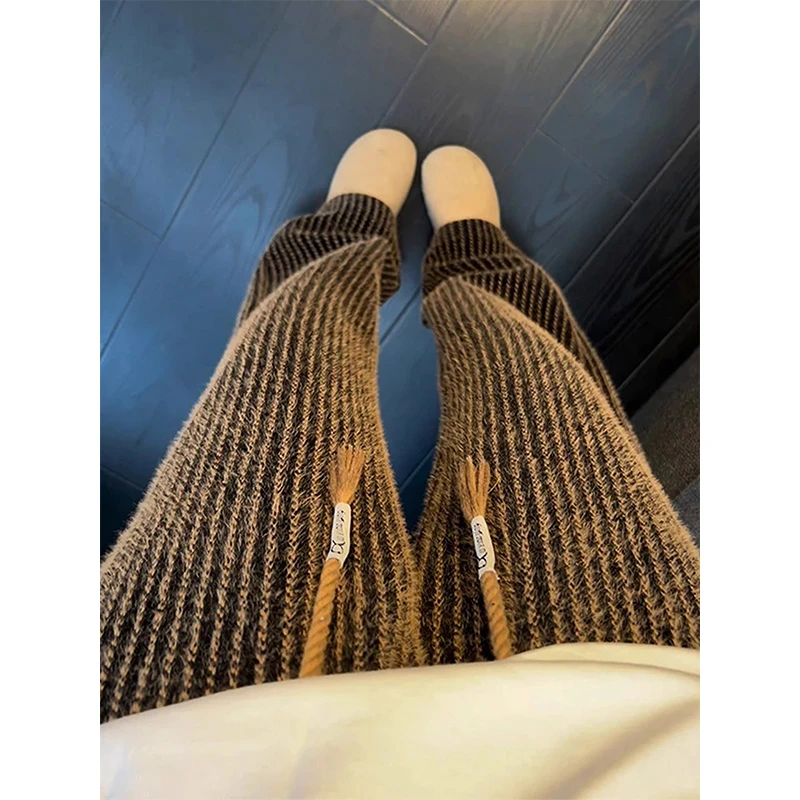 竖条纹灯芯绒裤子男款秋冬季垂感慵懒风直筒裤hiphop潮牌休闲卫裤