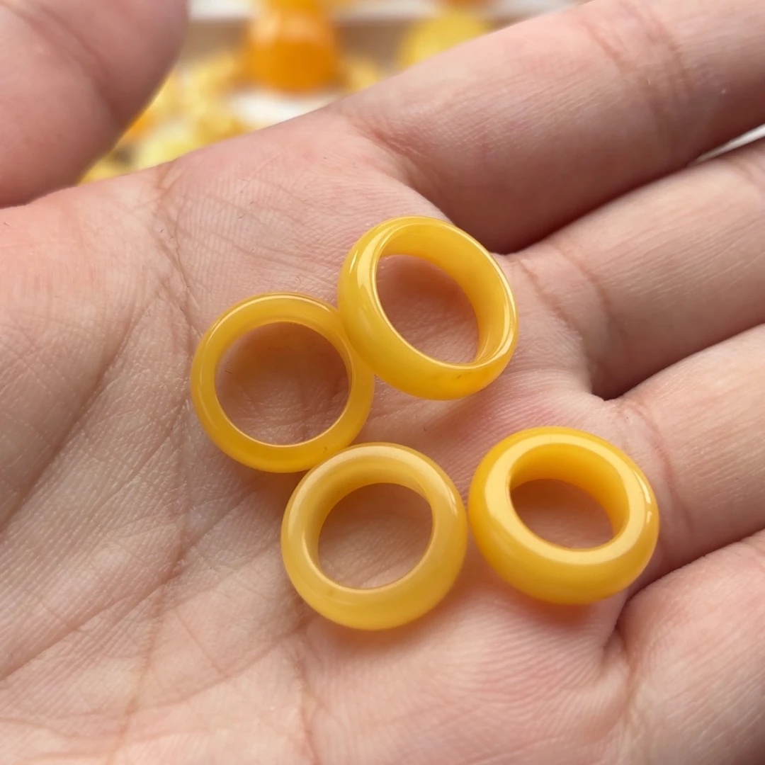 琥珀未镶嵌裸石B112跑环随机发一