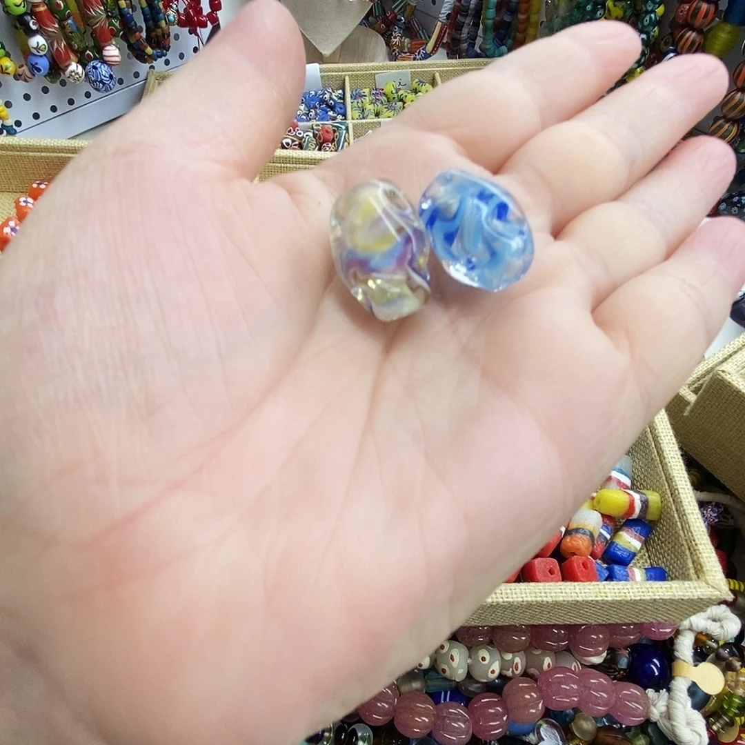 琉璃颈饰孤品一对006