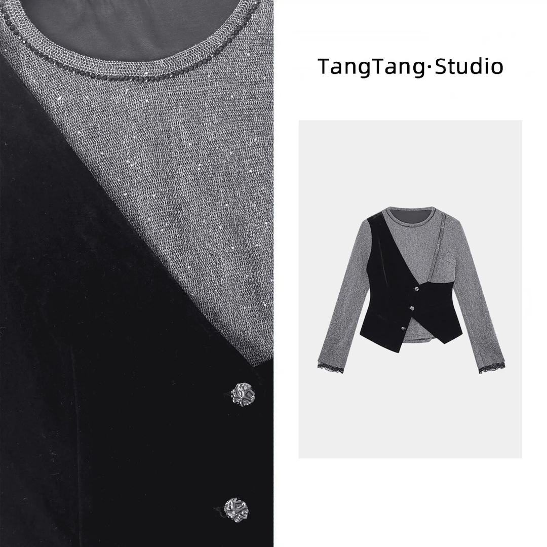 【TangTang·Studio】琉璃爵士上衣高级气质女装气质上衣-2512130
