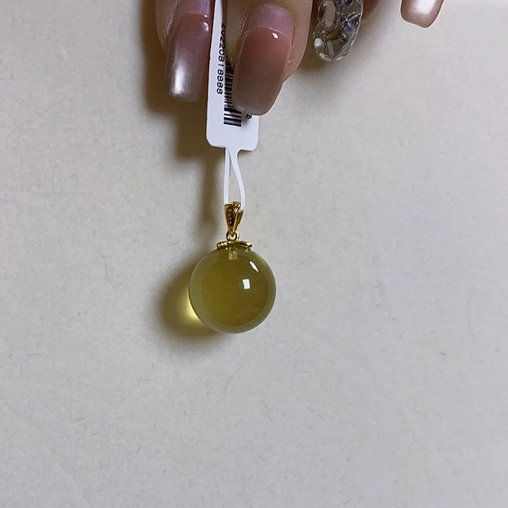 银S925镶嵌吊坠(不含链)水晶天然水晶龙珠16+
