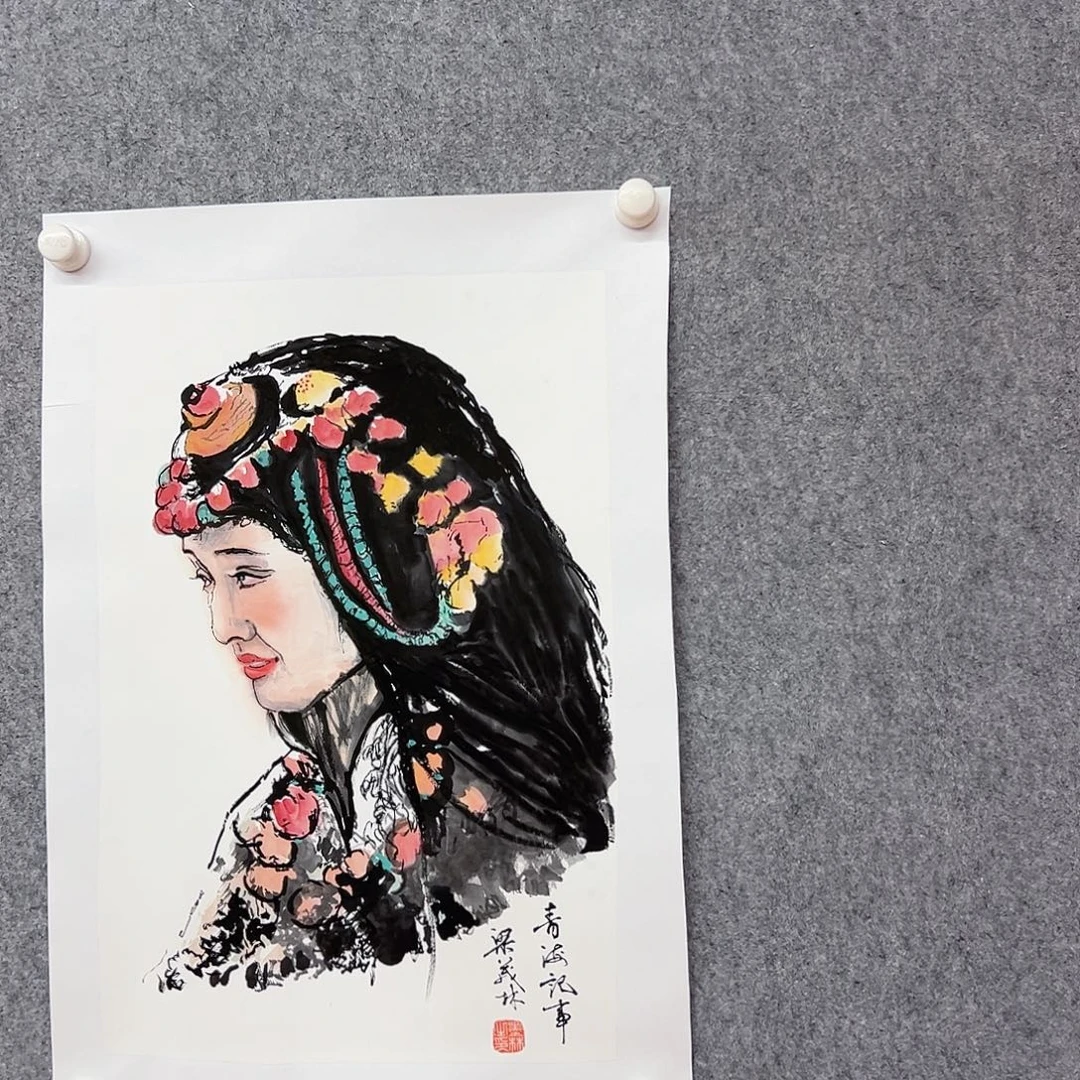 书法人物绘画作品