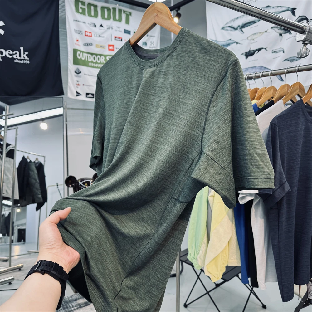 加大码300斤防臭无感拼缝3D立裁男士户外吸湿夏季速干T恤半袖上衣