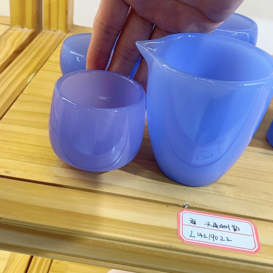 手工艺品琉璃帝王紫主人杯4 公道杯1