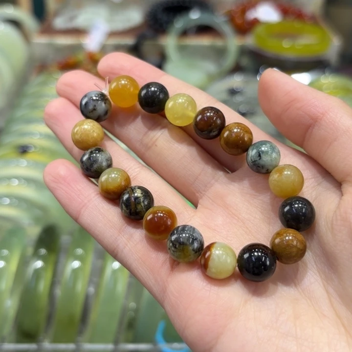 岫玉未镶嵌手镯天然