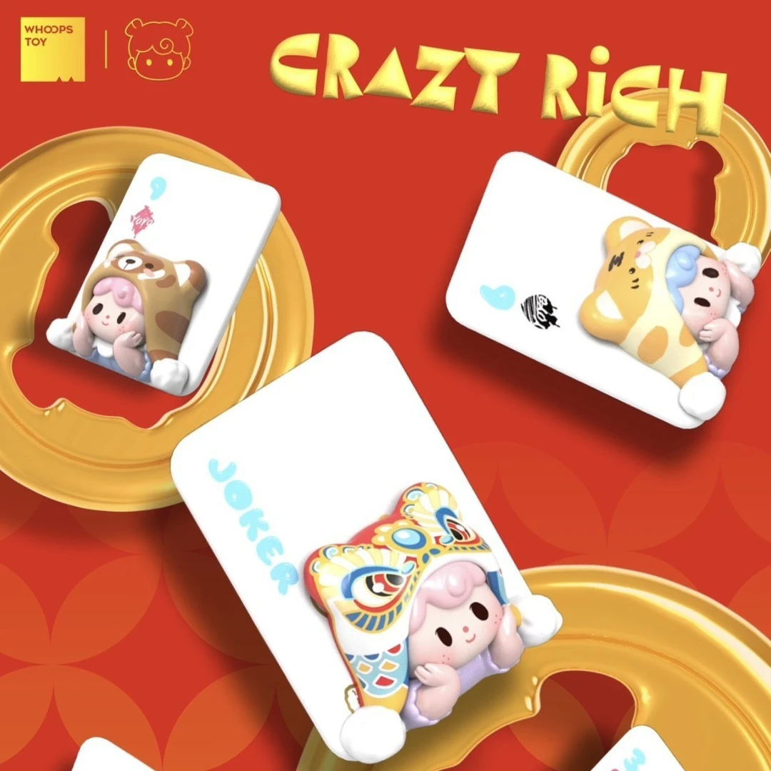 泼天富贵系列限定卡牌贴贴乐M盒创意DIY饰品卧室微景观摆件树脂