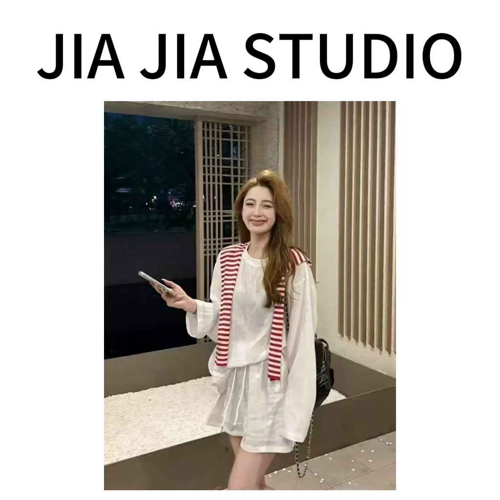 嘉嘉推荐#2599【夏款】冰麻披肩三件套