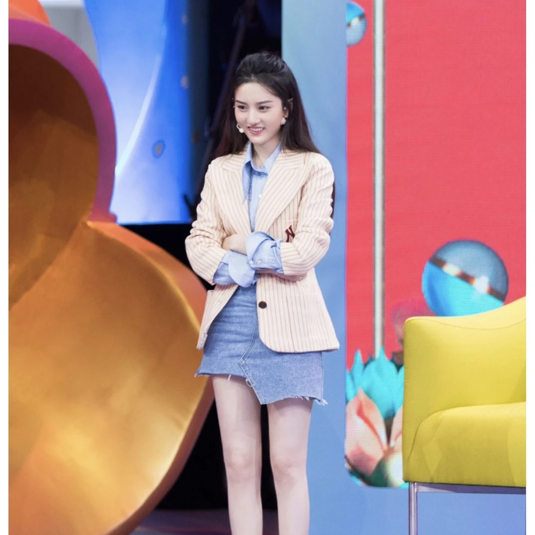 未使用 AMIRI  GUCCI/W108795/mlb联名款粉色条纹西装外套/42码