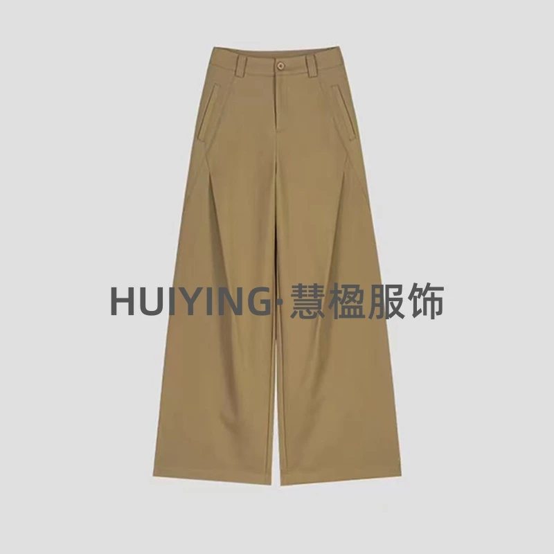 慧楹秋季新款时尚压褶宽松显瘦阔腿裤HY25031
