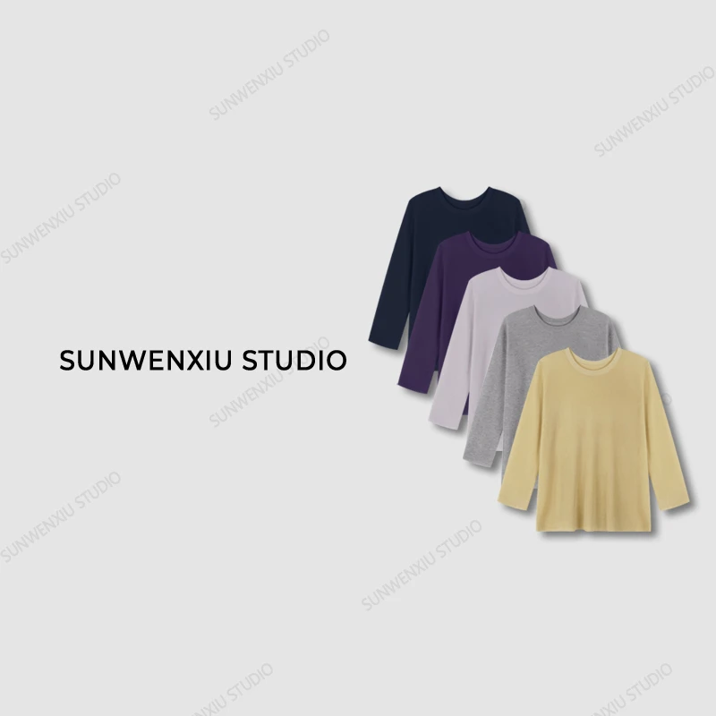 swx studio5店 “薄”极简高级感超显瘦纸片人百搭长袖针织衫