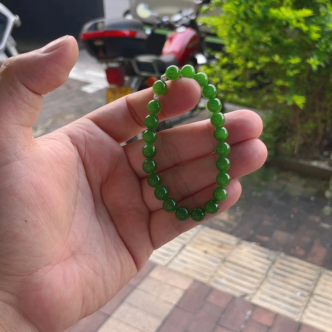手链未镶嵌和田玉（碧玉）