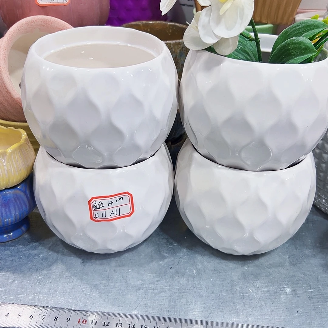 有孔，外贸尾单陶瓷花盆凑单10米包邮