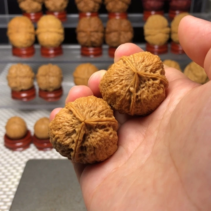 文玩核桃把件3三棱