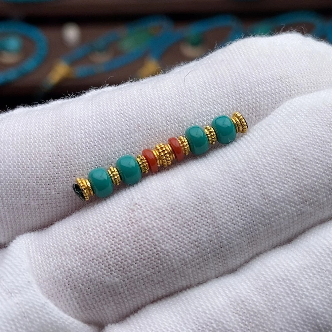 绿松石18K金镶嵌绿松石配饰