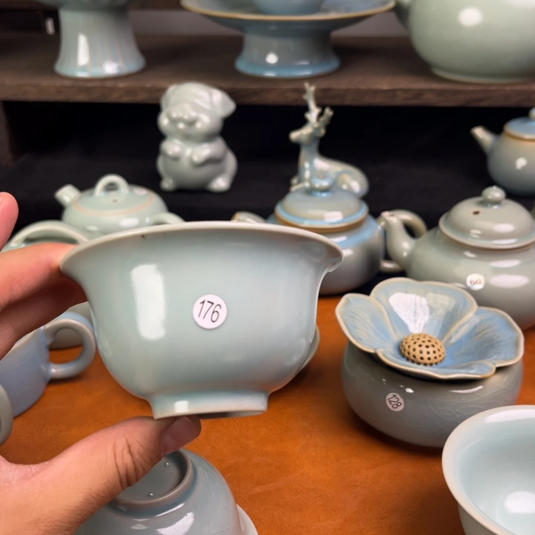 【闪购商品】微瑕大压手杯汝瓷仿古