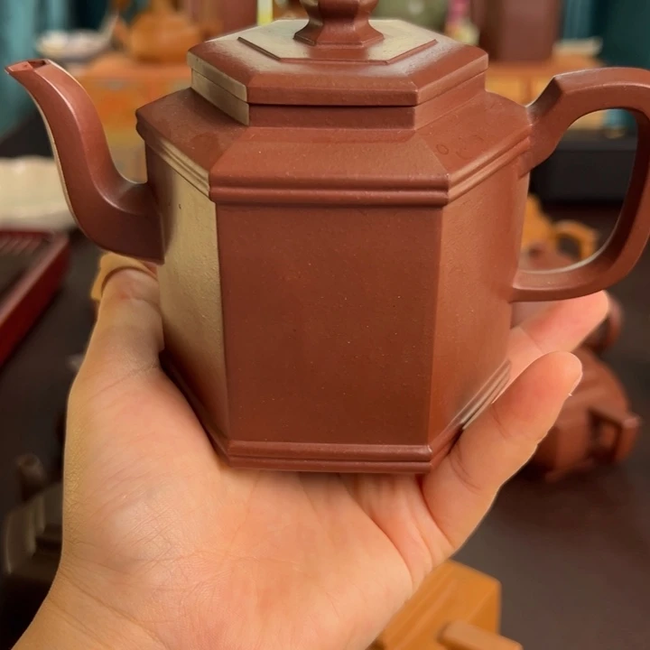 ༺***g茶壶紫砂紫泥高宫灯