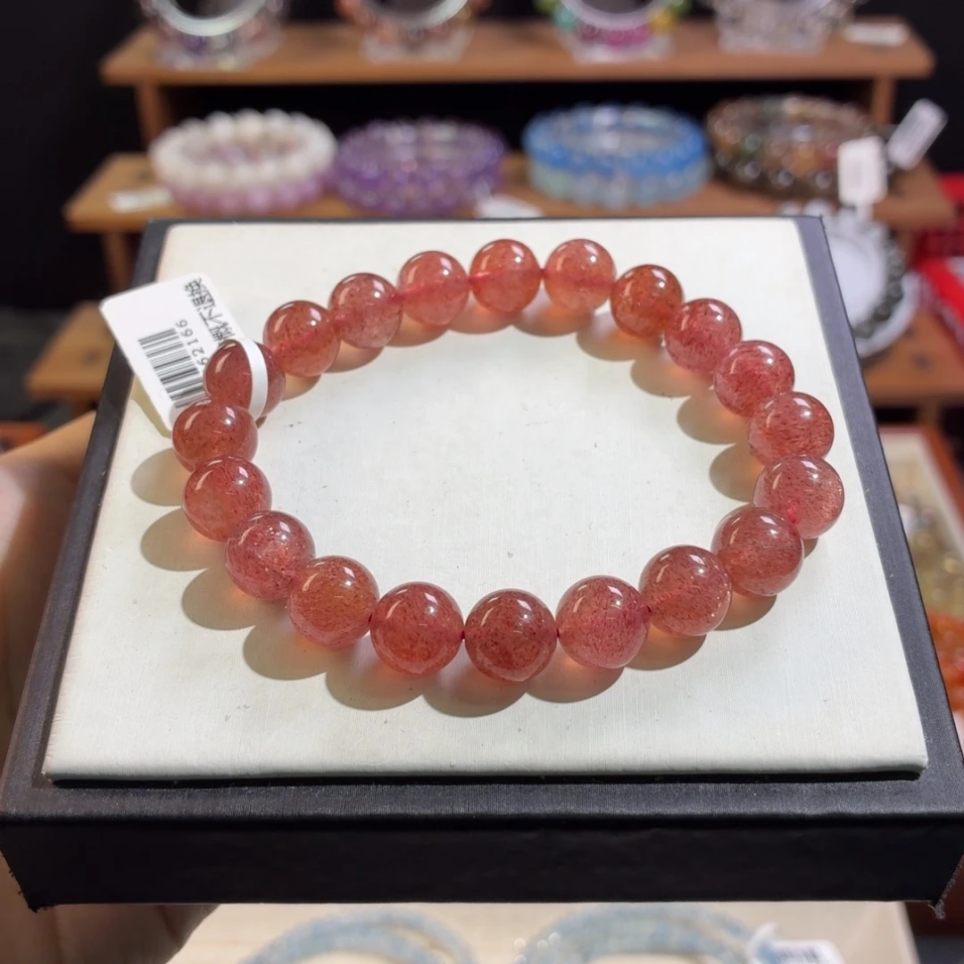 水晶手串未镶嵌草莓晶10m