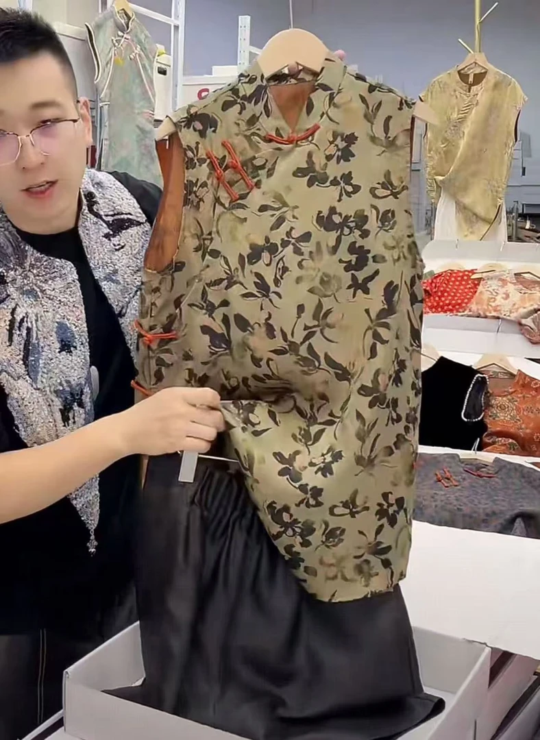 落笔生花--中式国风气质时尚洋气碎花夏季复古休闲显瘦轻奢裙子