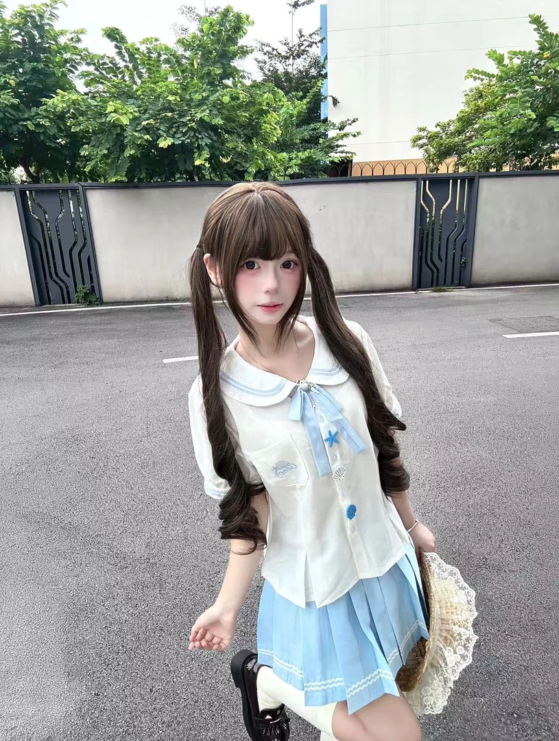 初樱社【咸海风】原创正版夏季短袖日系JK水手服学院风制服套装女