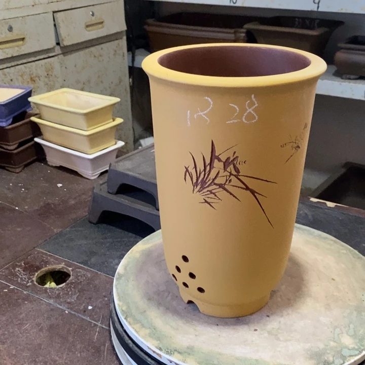 花盆紫砂旦角质感