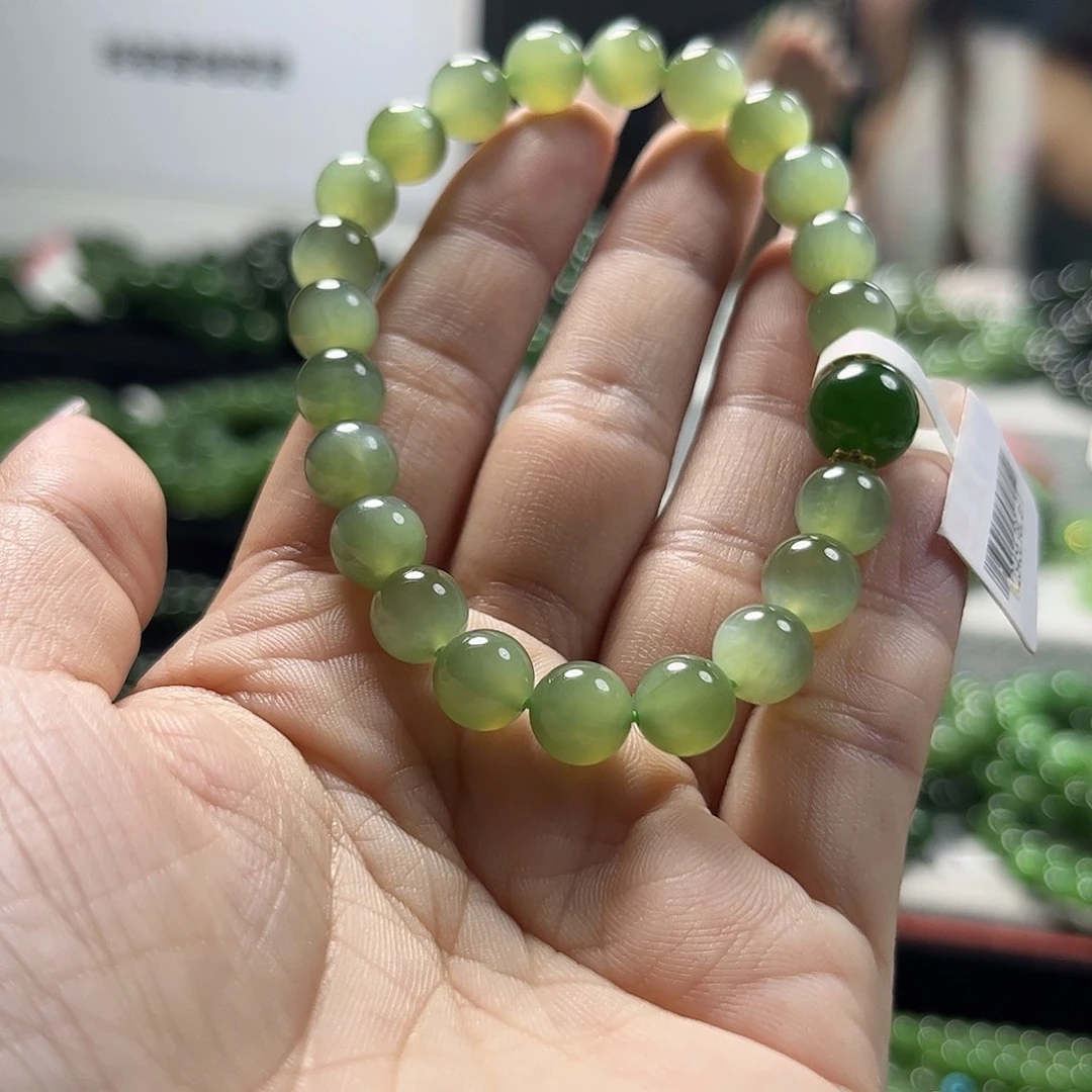 和田玉（碧玉）未镶嵌手链8