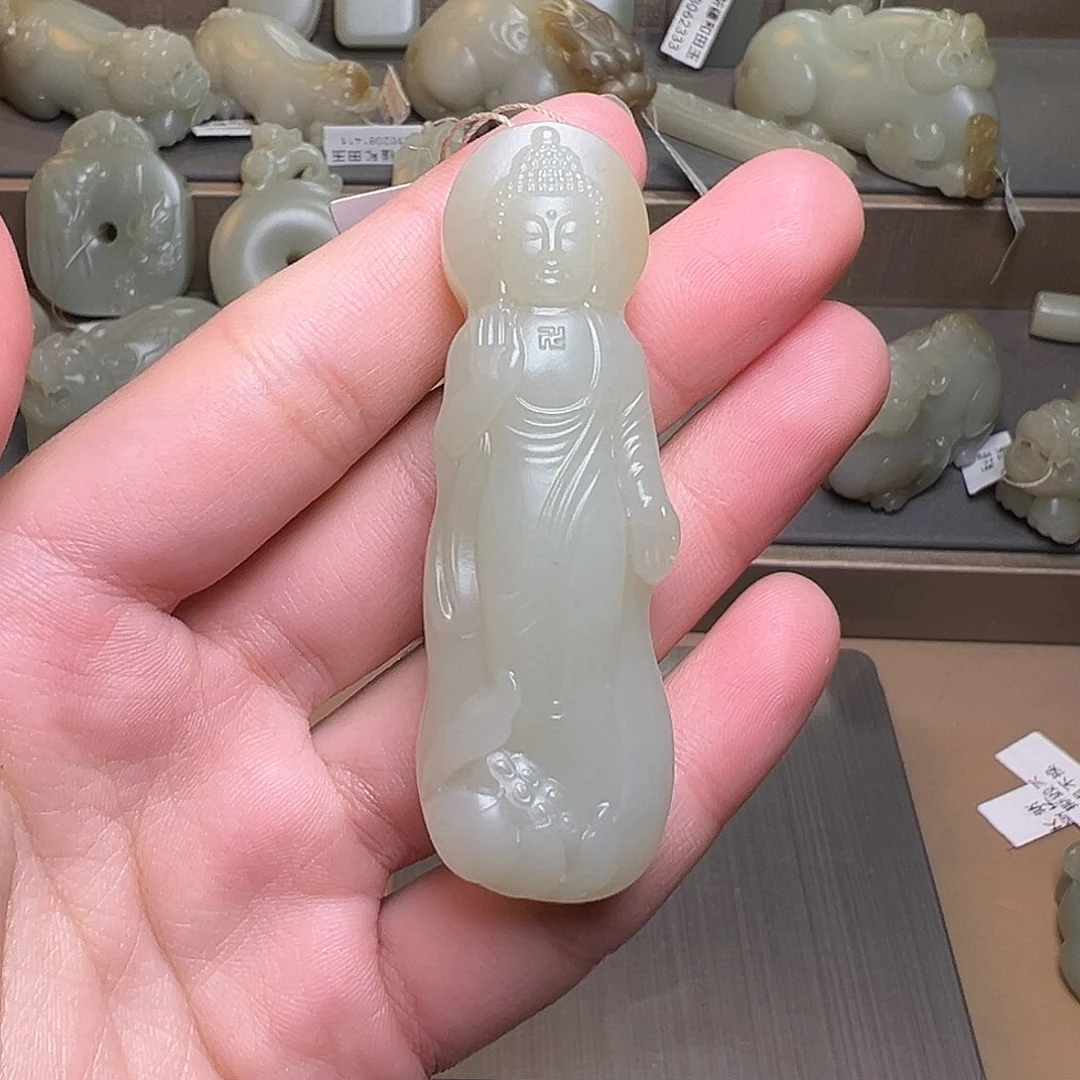 和田玉挂件未镶嵌释*愚