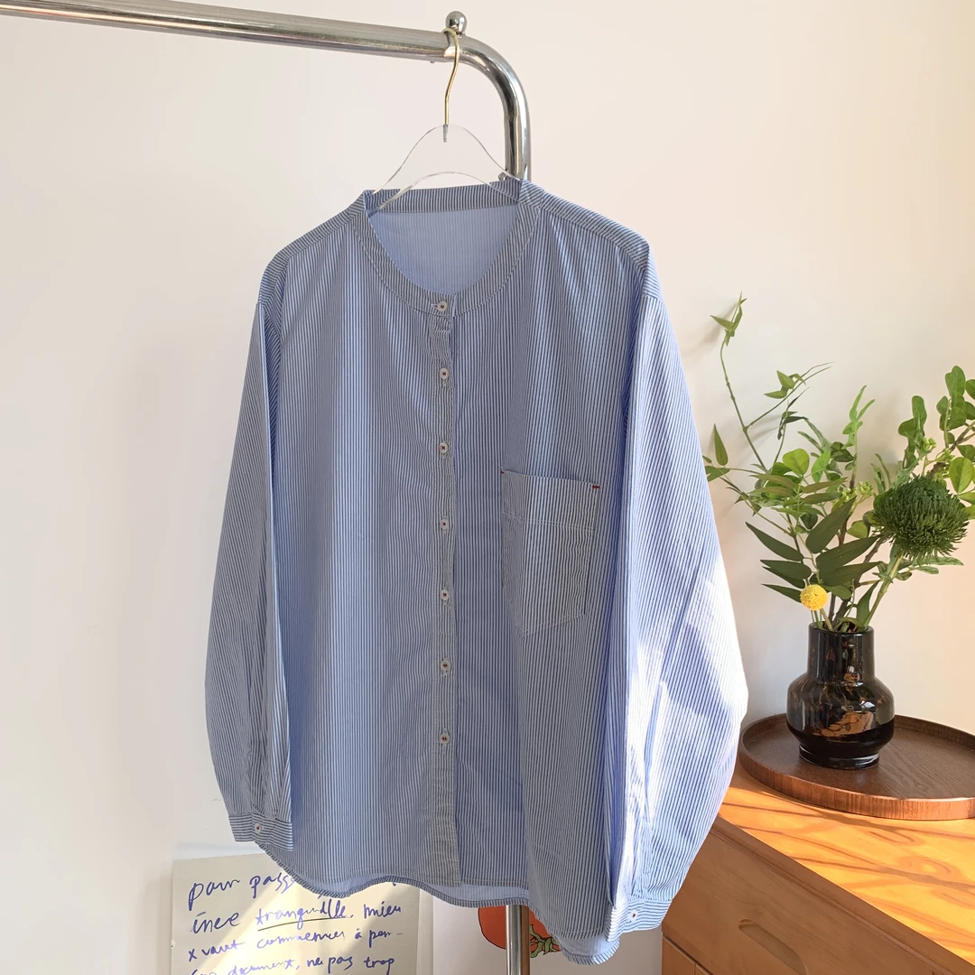 【条纹旋律】宽松韩系条纹衬衫