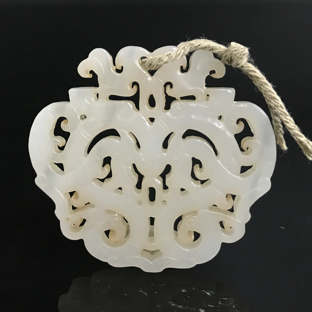 清代和田玉龙凤纹佩/346502/收藏/传承/【友谊文物商店】