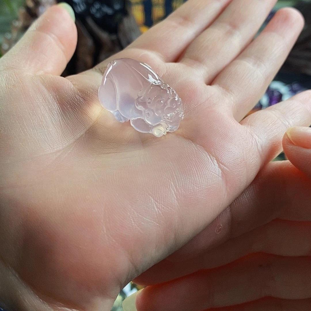 颈饰未镶嵌水晶粉水晶貔貅吊坠