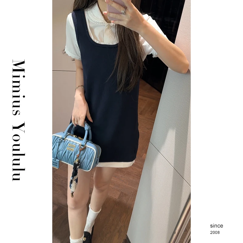 【mimius】&喵喵学院风衬衫+短袖+背心裙+裙裤 G03119