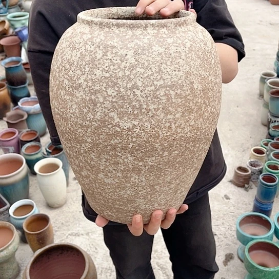 紫砂花盆高度34口径16