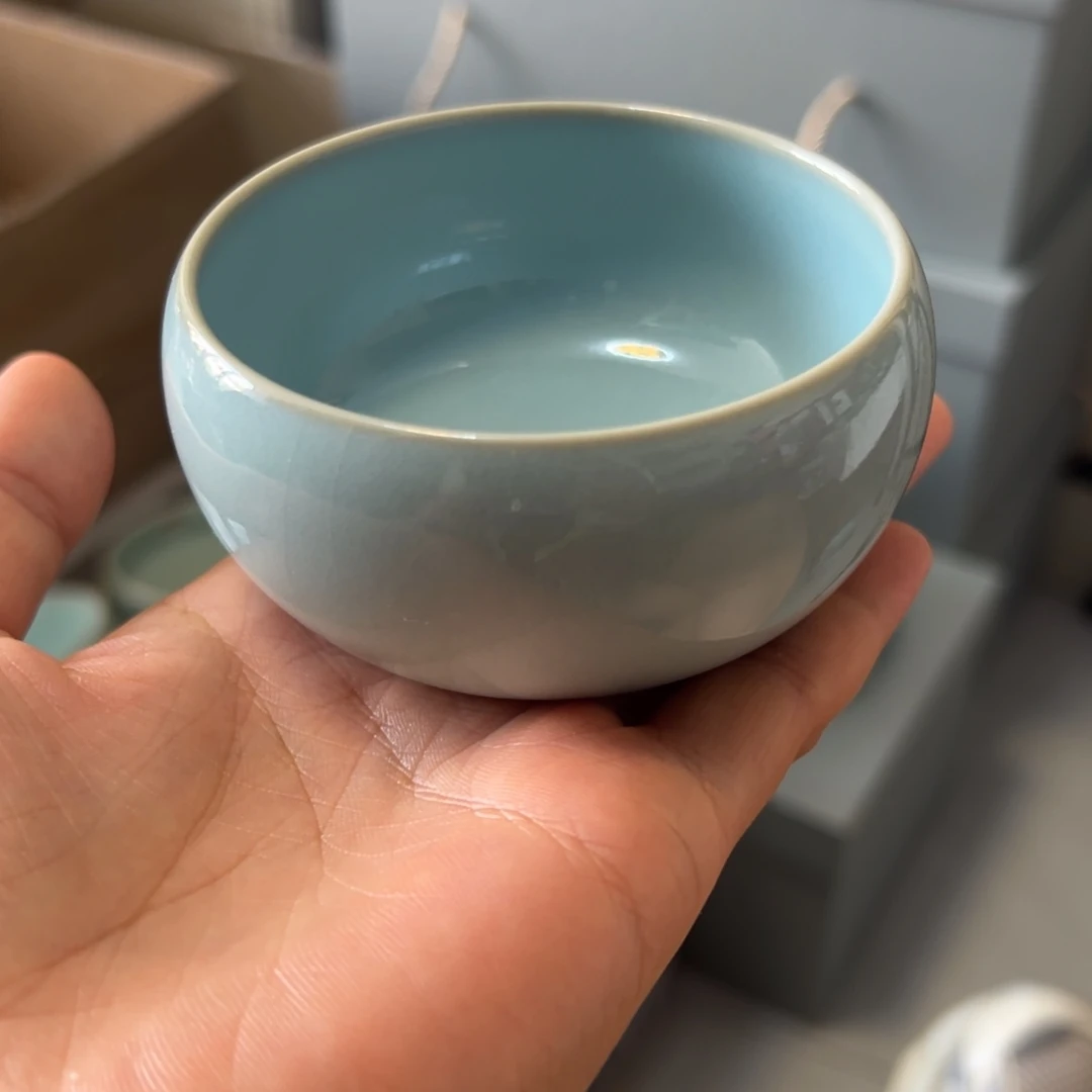 紫**天天青色主人杯微微瑕