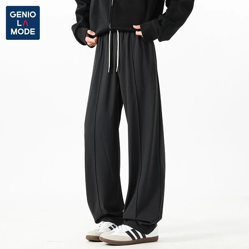 GENIO LAMODE美式高街潮牌休闲裤春夏季男女运动直筒百搭阔腿长裤