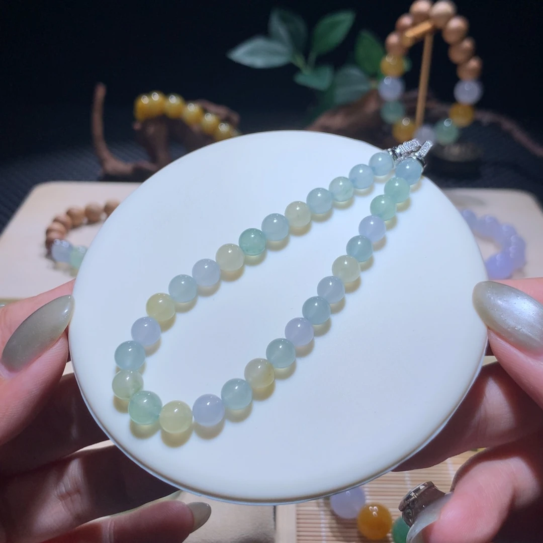 未镶嵌手串翡翠特价马卡龙配色
