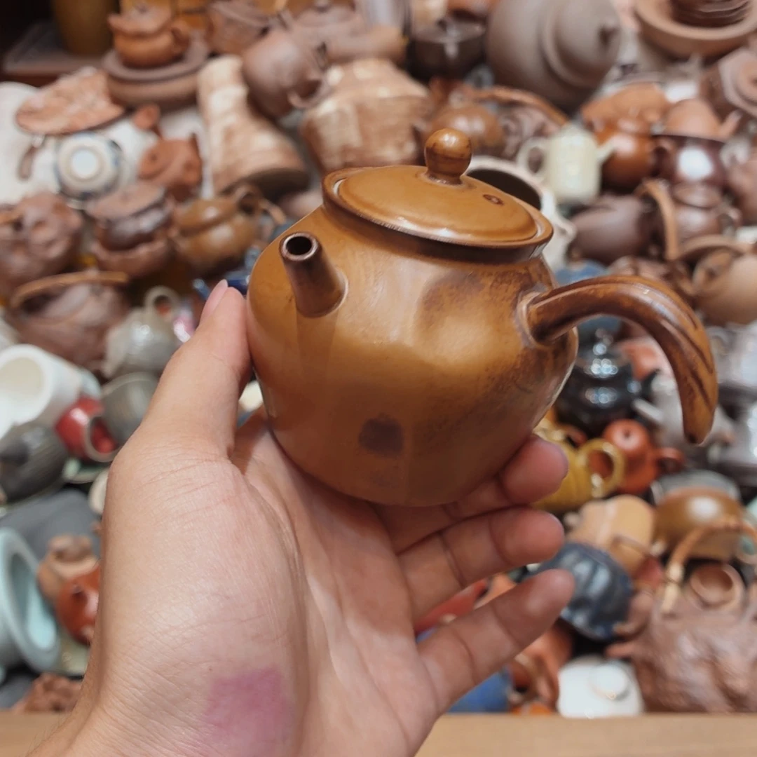 柴烧老岩泥高温茶器皿