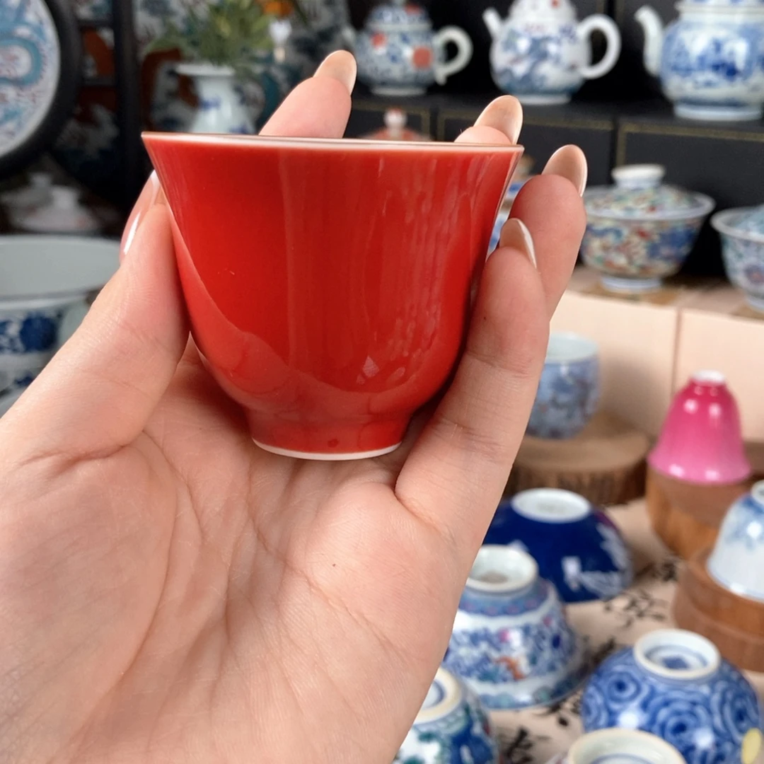 杯折葵非器祭红铃铛杯