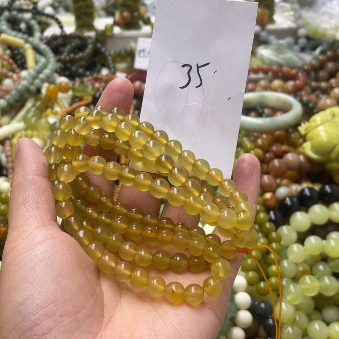 蛇纹石玉手链未镶嵌?***?