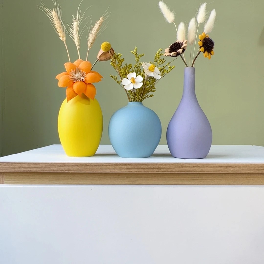 陶瓷花瓶陶瓷花瓶带花高度20-30厘米左右