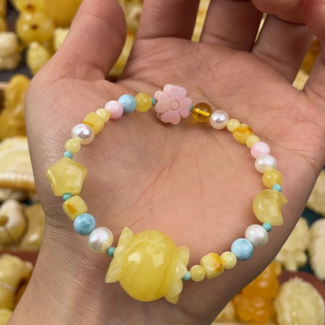 琥珀裸石未镶嵌蜜蜡